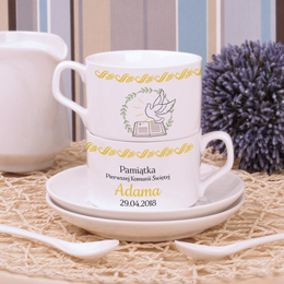 Filiżanka z nadrukiem- Gołąb symbol Ducha Św.