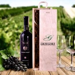 Pudełko na wino z monogramem