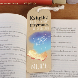 Zakładka do książki ze sznureczkiem- Książka to sen...