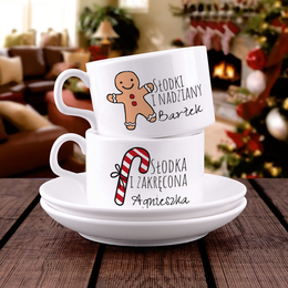 Dwie filiżanki- Słodka i nadziany dla Pary