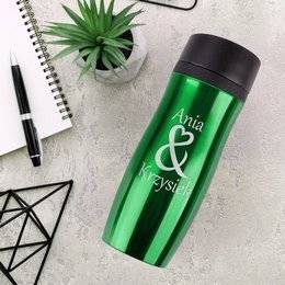 Kubek termiczny zielony dla zakochanych