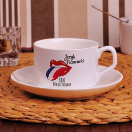 Filiżanka z nadrukiem dla nauczyciela języka francuskiego