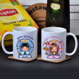 Dwa kubki dla Mamy i Taty "Królewska para"