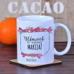 Kubek  "Uśmiech to najlepszy makijaż"