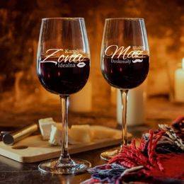 Kieliszki do wina- Żona idealna i doskonały Mąż