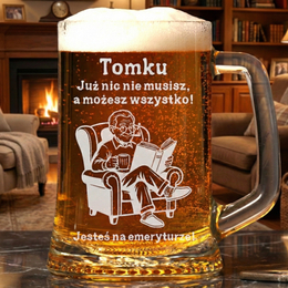 Kufel z grawerem dla świeżo upieczonego emeryta + imię