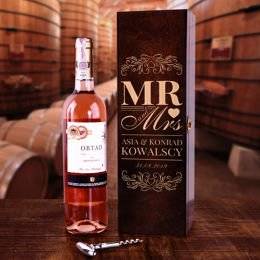 Pudełko na wino - prezent ślubny - Mr&Mrs