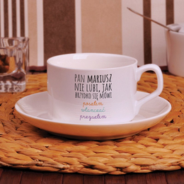 Filiżanka z nadrukiem dla nauczyciela języka polskiego