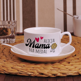 Filiżanka z nadrukiem - Mama na medal