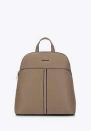 Plecak / Torebka damska trapezowa z nitami Wittchen 98-4Y-605-9 beżowa