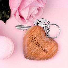 Brelok duże serce z imieniem