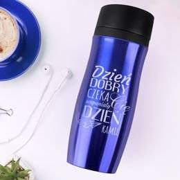 Kubek termiczny niebieski - wspaniały dzień