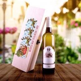 Pudełko na wino - Wesołych Świąt - Mikołaj