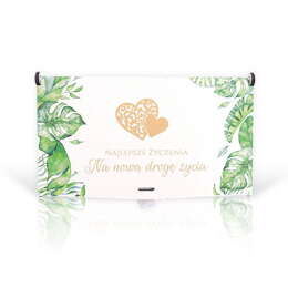 Pudełko drewniane na banknoty z okazji Ślubu-SERCA