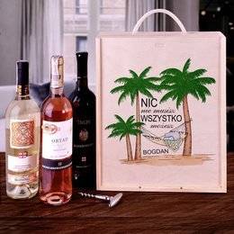 Pudełko na trzy wina dla emeryta