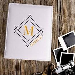 Duży album na zdjęcia z monogramem