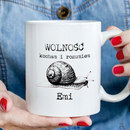 Kubek z nadrukiem Wolność kocham i rozumiem