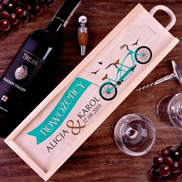 Pudełko na wino - prezent ślubny - nowożeńcy