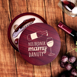 Duże Akcesoria do wina z nadrukiem dla Mamy