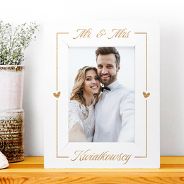 Ramka pionowa na zdjęcie - Mr&Mrs dla pary
