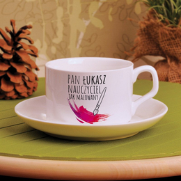 Filiżanka z nadrukiem dla nauczyciela plastyki