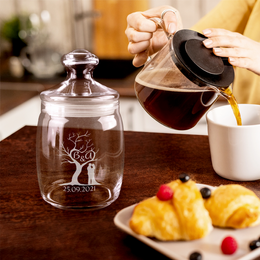 Słoik na słodycze z grawerunkiem - Drzewo miłości