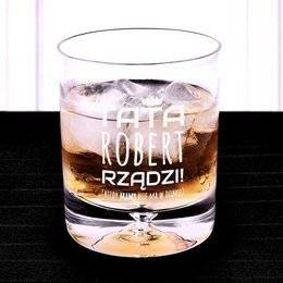 Szklanka do whisky - Tata rządzi - prezent dla ojca