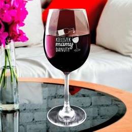 Kieliszek do wina z iminiem - dla mamy