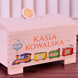 Skarbonka na Urodziny dla dziecka - Pociąg