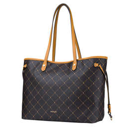 Duża torebka damska shopperka Puccini BLXP0013 brązowa