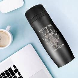 Kubek termiczny czarny - motoholik