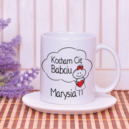 Kubek z nadrukiem "Kocham Cię Babciu"- od wnuczki