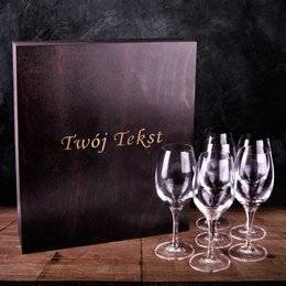 Zestaw 6 kieliszków w pudełku z grawerem - Twój Tekst