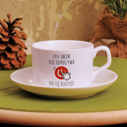 Filiżanka z nadrukiem dla nauczyciela informatyki
