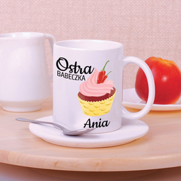 Kubek z nadrukiem- "Ostra babeczka..."