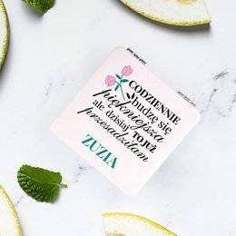 Lusterko białe z nadrukiem - codziennie budzę się piękniejsza