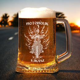 Kufel z grawerem- Motoholik