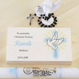 Drewniane pudełko na koperty - Gołąbek