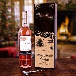 Pudełko na wino z okazji Świąt