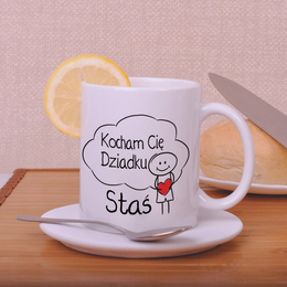 Kubek z nadrukiem "Kocham Cię Dziadku"- od wnuka