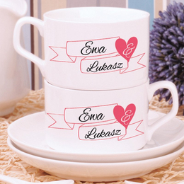 Dwie filiżanki- dla Pary z ich imionami