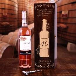 Pudełko na wino z okazji rocznicy ślubu