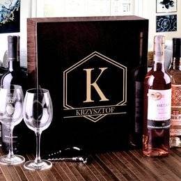 Pudełko na trzy wina z okazji imienin