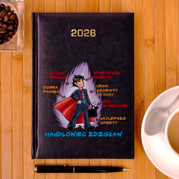Kalendarz z nadrukiem dla handlowca - mężczyzny
