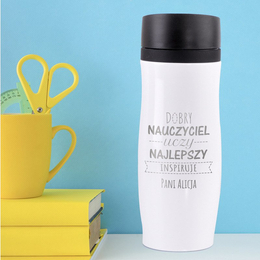 Kubek termiczny biały - najlepszy nauczyciel
