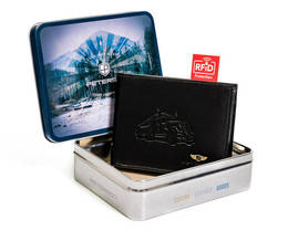 Portfel męski Peterson czarny z grawerem