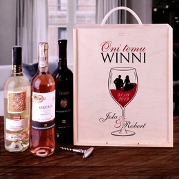 Pudełko na trzy wina dla pary - Oni temu winni