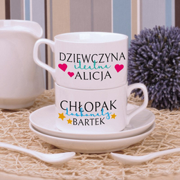 Dwie filiżanki dla pary - idealna i doskonały