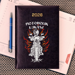Kalendarz z nadrukiem - dla Motoholika z jego imieniem