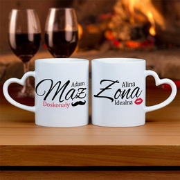 Dwa kubki- "Idealna Żona" i "Doskonały Mąż"